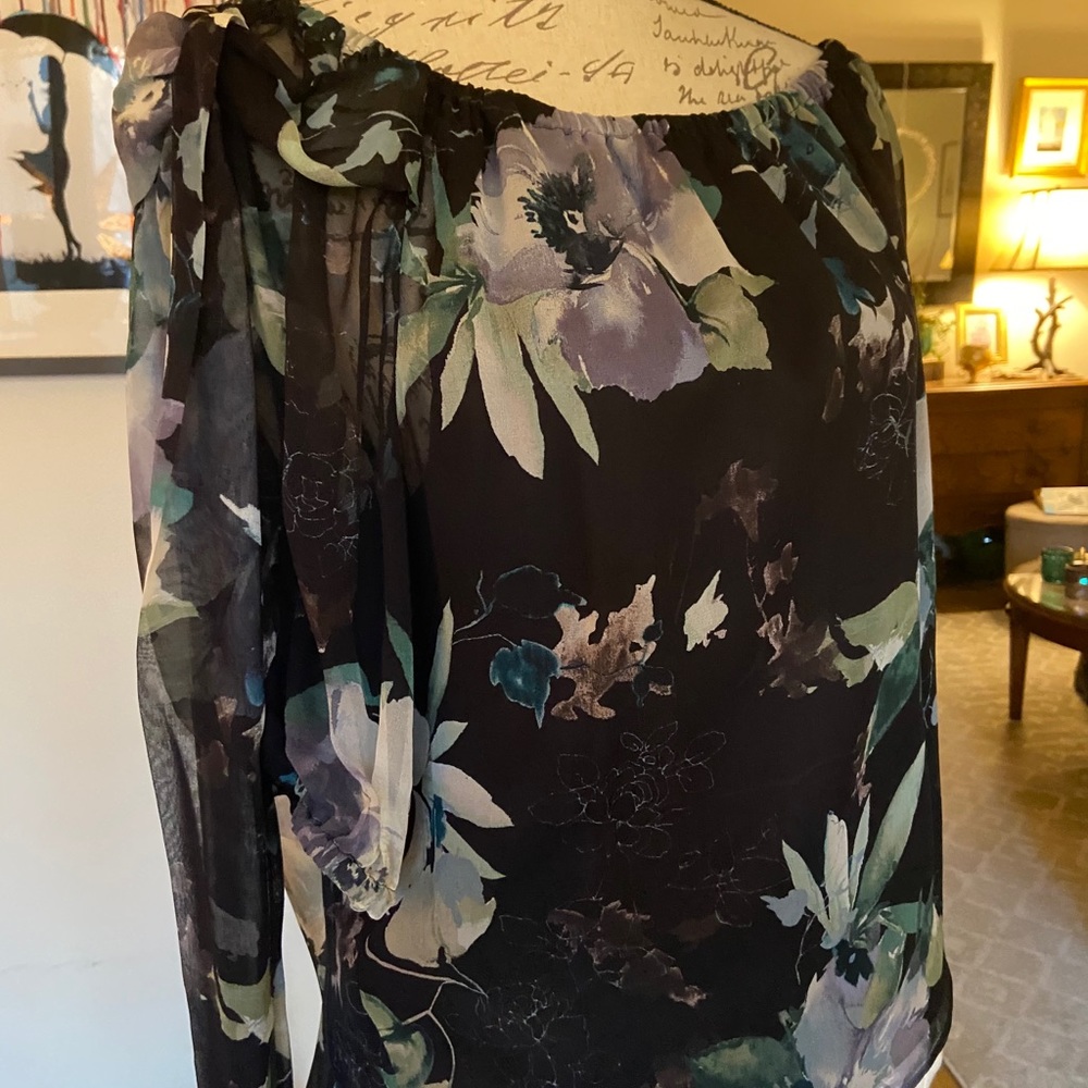 Sheer Floral NEW Blouse W by Worth